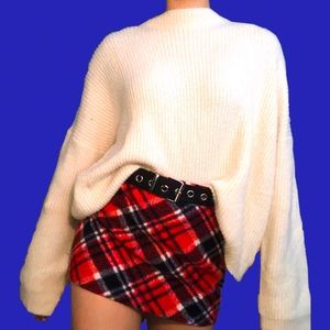 PLAID WOOL MINI SKIRT